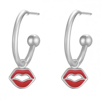 G-C4.5 EC65-013S S. Boucles d'Oreilles Acier Baiser 1.2x2cm