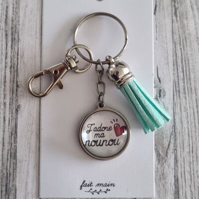 "I love my nanny" keychain