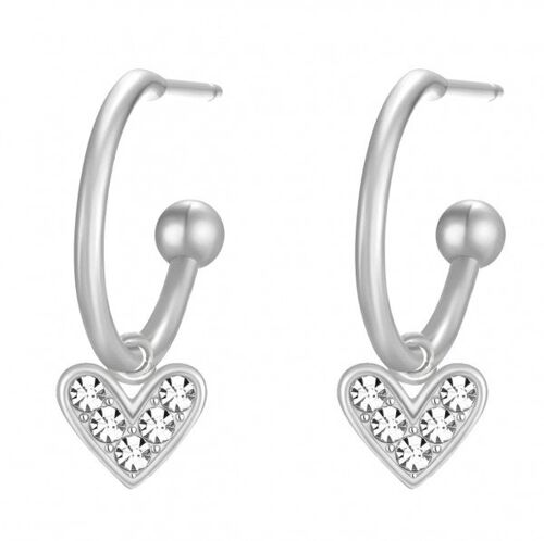 G-A6.5 EC65-011S S. Steel Earrings Heart 1.2x2cm