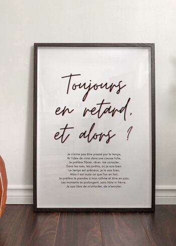 Affiche "Toujours en retard" 4