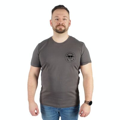 LOGOTIPO CLÁSICO | Camiseta de hombre confeccionada en algodón 100% orgánico | ANTRACITA