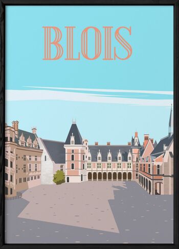 Affiche illustration de la ville de Blois - 2 3