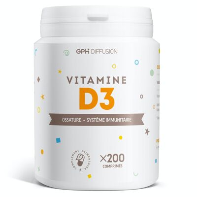 Vitamina D3 - 5 µg - 200 comprimidos