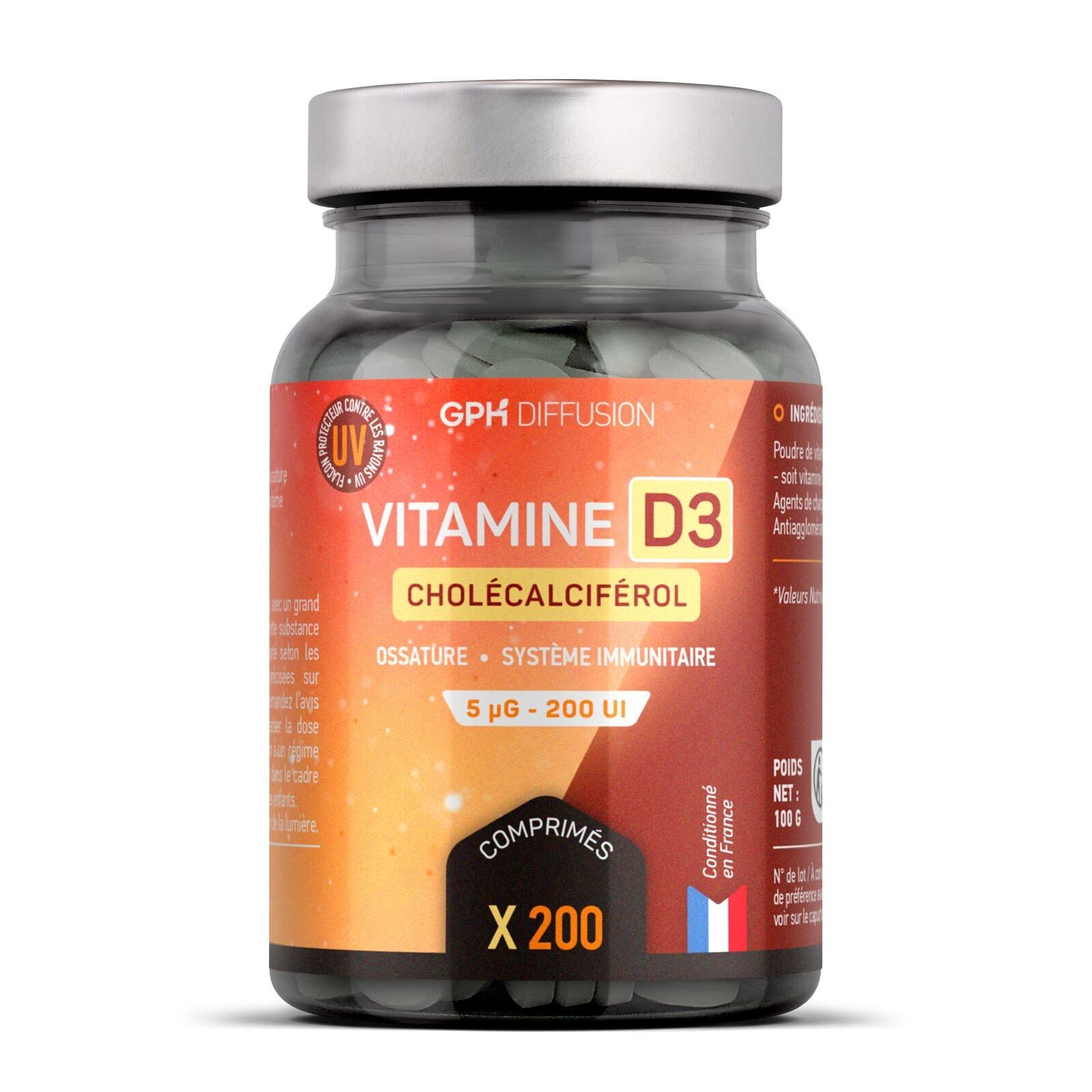 Vitamina D3 - 5 µg - 200 compresse