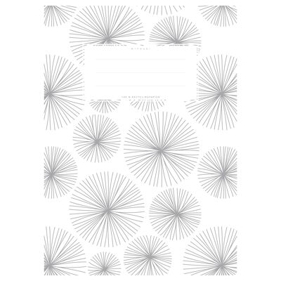 Exercise book cover A4 white patterned, Supernova