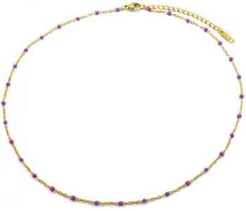 C-D17.3 N064-006G S. Collier Acier Points 40-45cm Violet 1