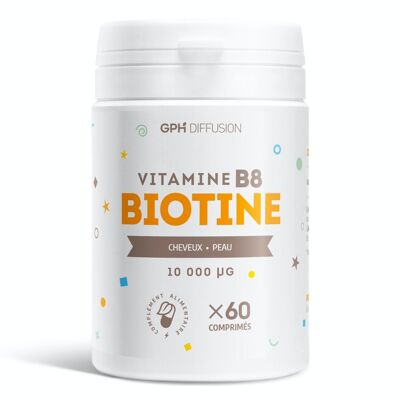 Vitamine B8 Biotine - 10 000 UI - 60 comprimés