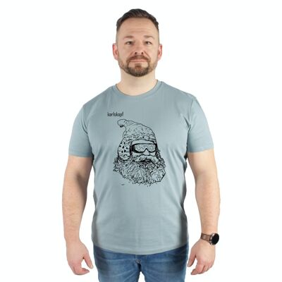 SCIATORI | T-shirt da uomo in 100% cotone biologico | TERRA BLU