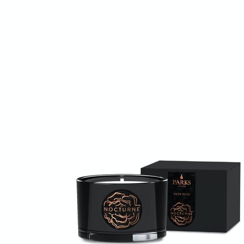Dark Rose Scented Candle - 80g, 100% natural wax, Coreless Cleanburn™, Made in UK, Hand-blended fragrance.