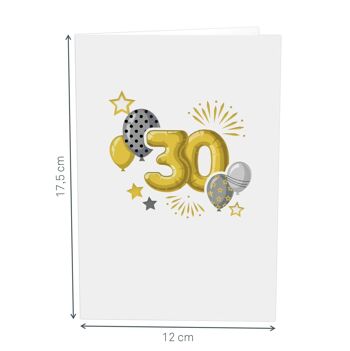 Carte pop-up 30e anniversaire 4