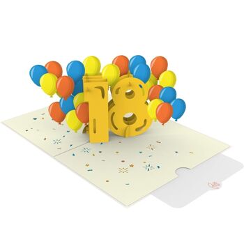 Carte pop-up 18e anniversaire 4