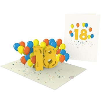 Carte pop-up 18e anniversaire 5