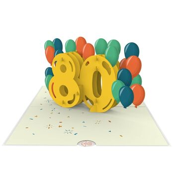 Carte pop-up 80e anniversaire 3