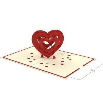 Carte pop-up coeur 3D 4