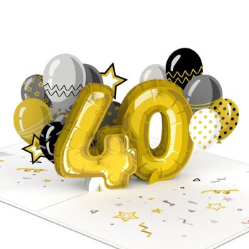 Carte pop-up 40e anniversaire 1