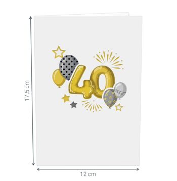 Carte pop-up 40e anniversaire 4