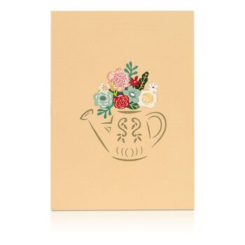 Bouquet de fleurs dans une carte pop-up arrosoir 4