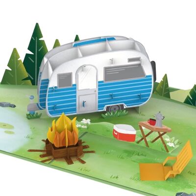Camping pop up card