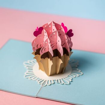 Carte pop-up Cupcake 4