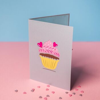 Carte pop-up Cupcake 6