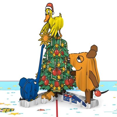 Tarjeta emergente del árbol de Navidad de The Mouse®