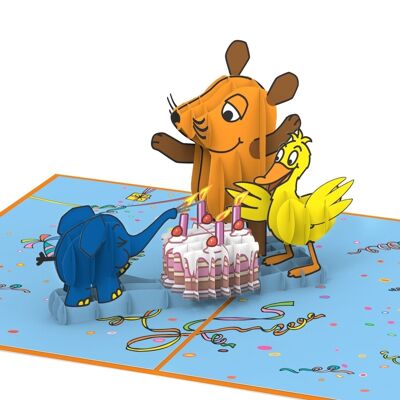 Il biglietto pop-up di buon compleanno Mouse®