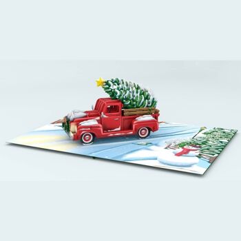 Carte pop-up Conduire à la maison pour Noël 2