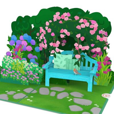 Carte pop-up Jardin de fleurs