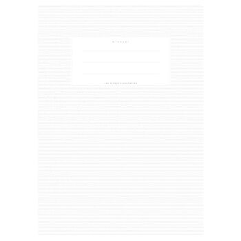 Couverture de cahier DIN A4 blanc uni, monochrome avec fines rayures horizontales