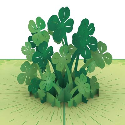 Lucky clover pop-up card