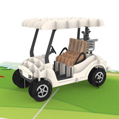 Carte pop-up pour voiturette de golf