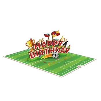 Carte Pop Up Joyeux Anniversaire Football 3