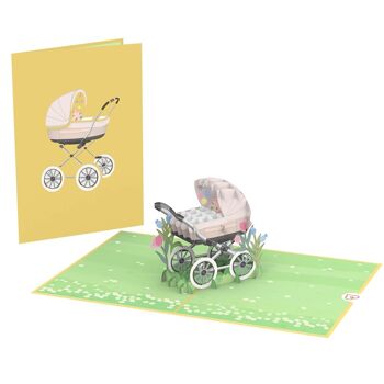 Poussette avec carte pop-up bébé 2