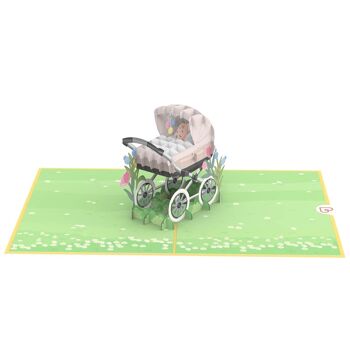 Poussette avec carte pop-up bébé 3