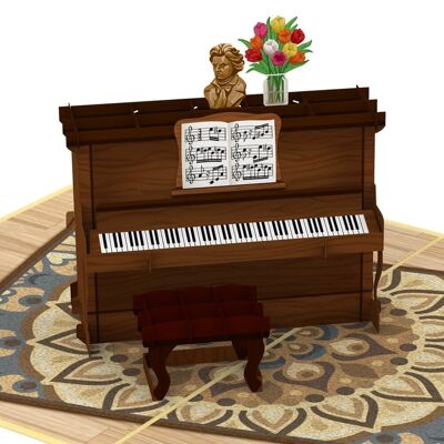 Biglietto pop-up per pianoforte