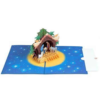 Carte pop-up Crèche de Noël à Bethléem 3