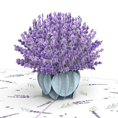 Biglietto pop-up lavanda