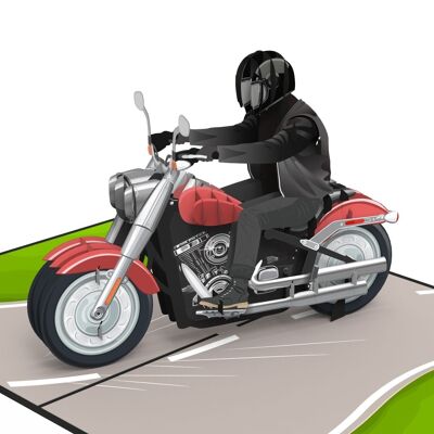 Tarjeta emergente de motocicleta