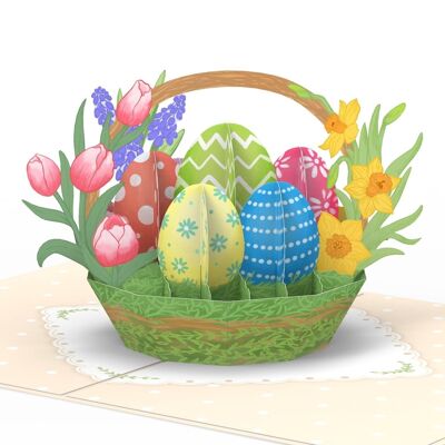 Easter eggs pop up card