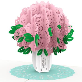 Carte pop-up bouquet de roses 6