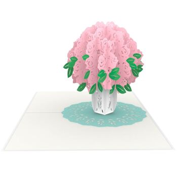Carte pop-up bouquet de roses 8