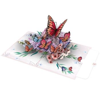 Carte Pop-Up Papillons sur Fleurs 4