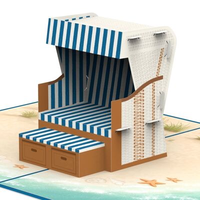 Carte pop-up chaise de plage