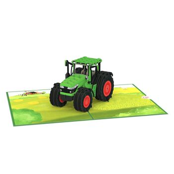 Carte pop-up tracteur 3