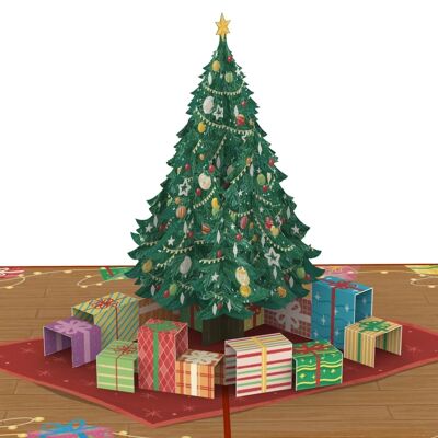 Tarjeta desplegable de árbol de Navidad