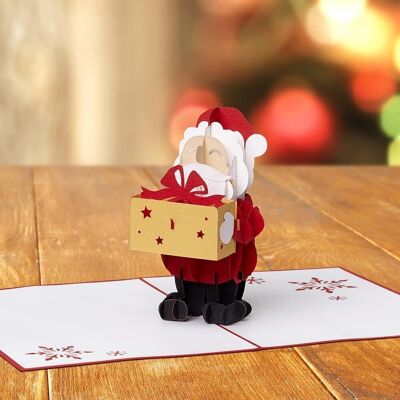 Biglietto pop-up di Babbo Natale