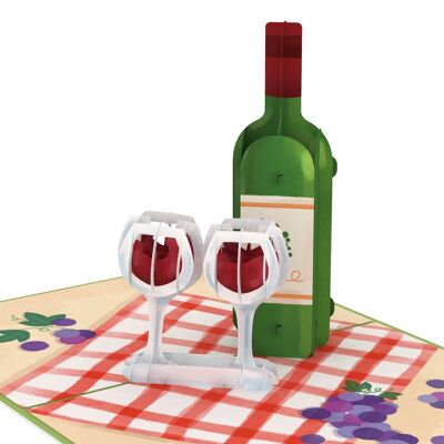 Wine pop up card