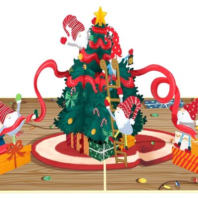 Carte pop-up lutin de Noël