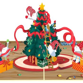 Carte pop-up lutin de Noël 1