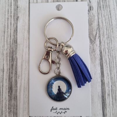 "Buddha" keychain (blue)